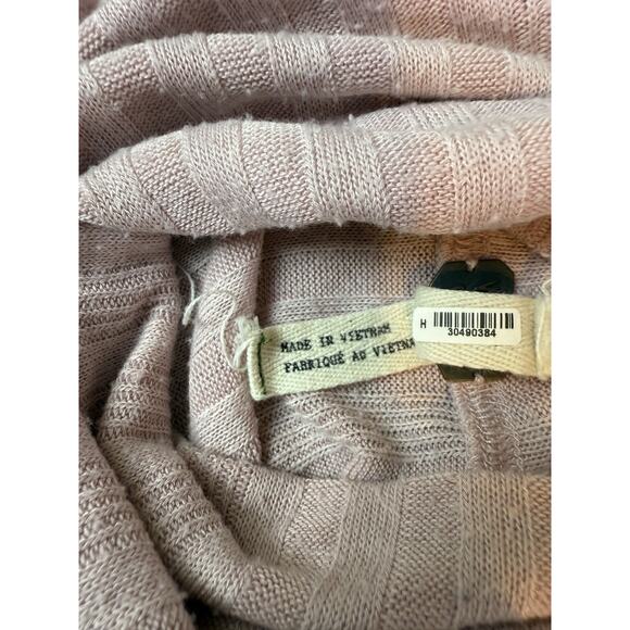 Free People Espresso Rib Top Tunic Pale Mauve Sweater Womens Size Medium C731 - Picture 10 of 12